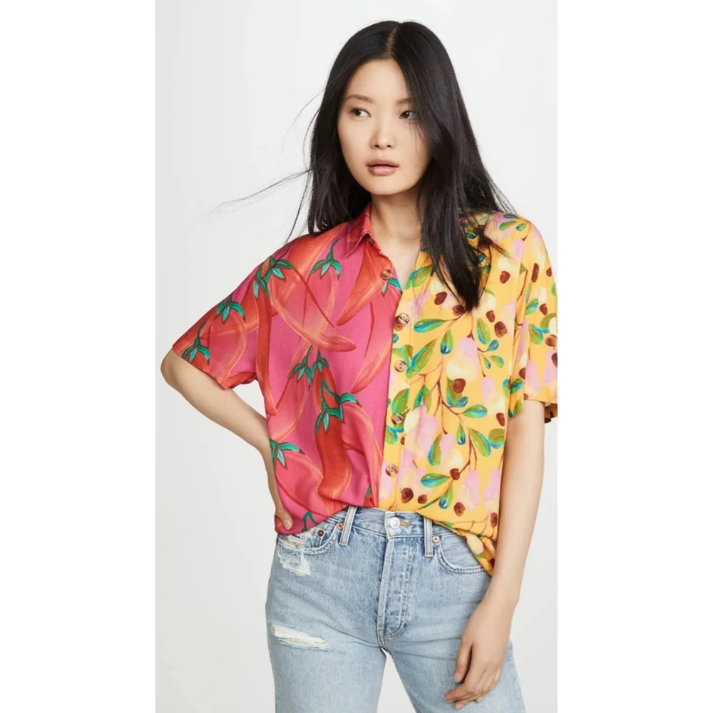 Farm Rio Garden Mix Shirt Sz Small - Picture 1 of 9